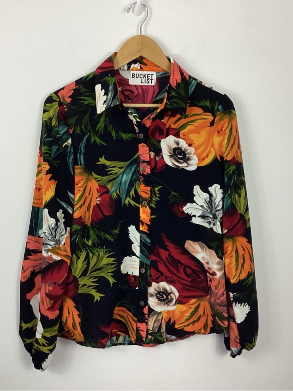 Bucket List Floral Blouse Size Small
